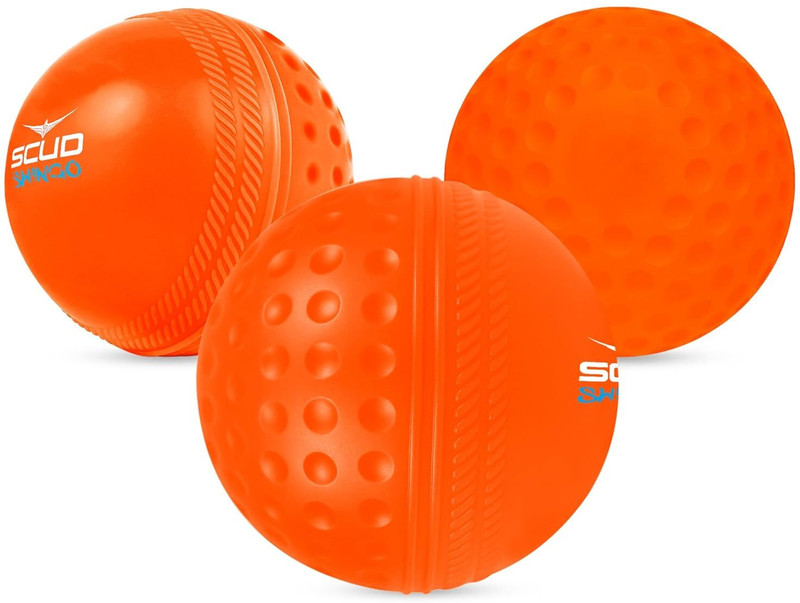 scud Swingo WindBall for Cricket,Specially Designed for Swing,Half-Dimple&Half-Smooth Cricket Synthetic Ball(Standard, Pack of 3, Multicolor)