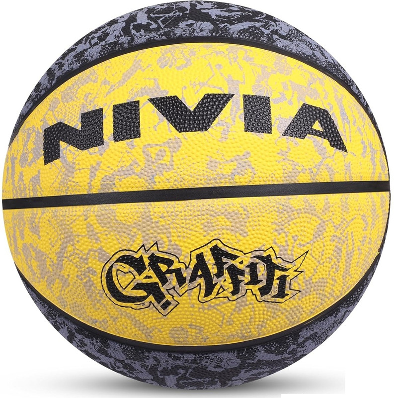NIVIA Graffiti With Pump for all hard/synthetic and wooden floor Basketball - Size: 7(Standard, Pack of 1, Multicolor)