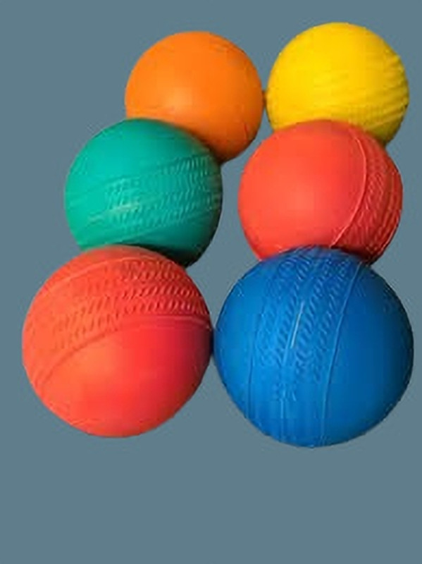 D FIT Cricket Ball | Wind Balls | Swing Ball | Indoor & Outdoor (Multicolor) Pack of 6 Cricket Rubber Ball(Standard, Pack of 6, Multicolor)