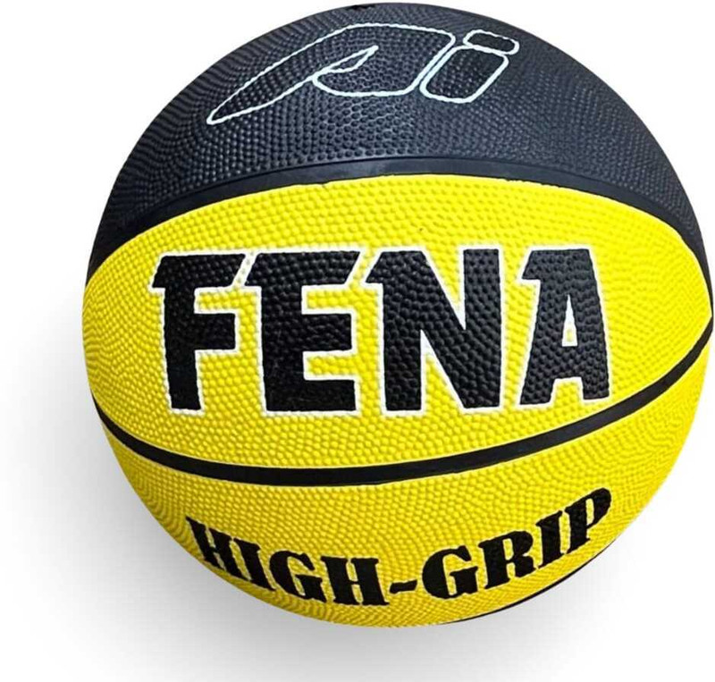 Fena High Quality Grip Basketball - Size: 7(Standard, Pack of 1, Yellow, Black)
