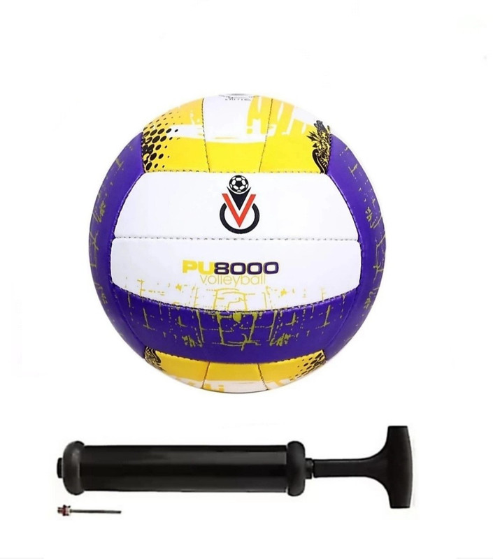 clark vinayak pu 8000 yellow volleyball with air pump MP16 Volleyball - Size: 4(Standard, Pack of 1)