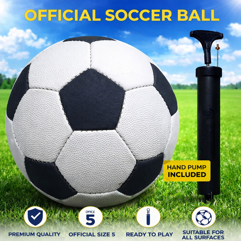 VSM FIFA PowerStrike Official Rubber Dotted Football with Air Pump Football - Size: 5(Standard, Pack of 2, Multicolor)