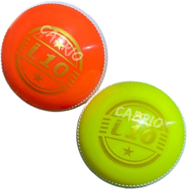 cabrio 2pc i10 Cricket Ball Cricket Synthetic Rubber Ball Cricket Synthetic Ball(Standard, Pack of 2)