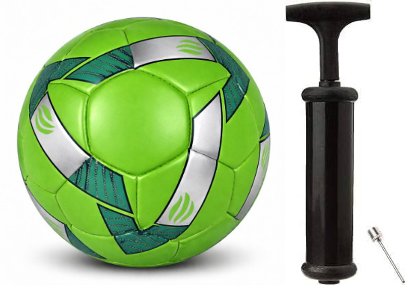 MRT SPORTS Shining Star NeoStrike Green Size 5 Football Durable PU Training Match Ball Football - Size: 5(Standard, Pack of 1, Green)