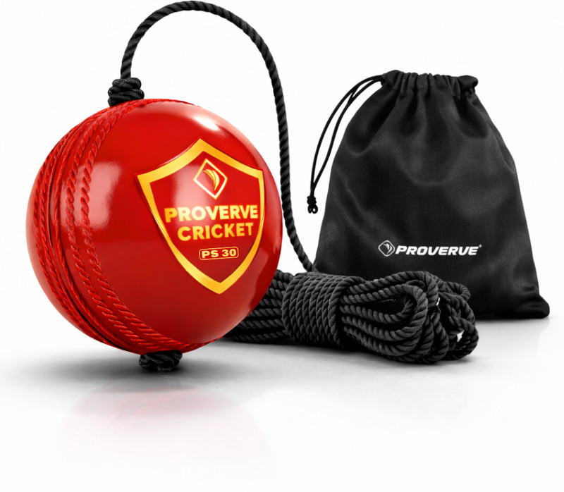 proverve Synthetic/PVC Cricket Ball For Cricket Practice & Training, Hanging Cricket Ball Cricket Training Ball(Standard, Pack of 1, Red)
