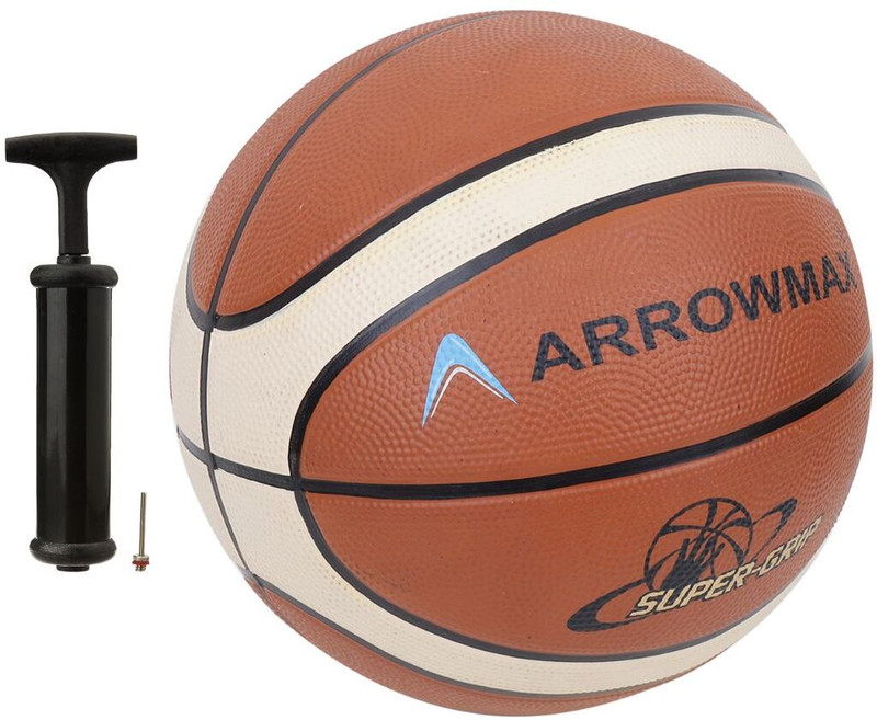ArrowMax Basketball For Adults Juniors Boys And Girls Premium Rubber Basketball - Size: 5(Kids, Pack of 1, Orange)