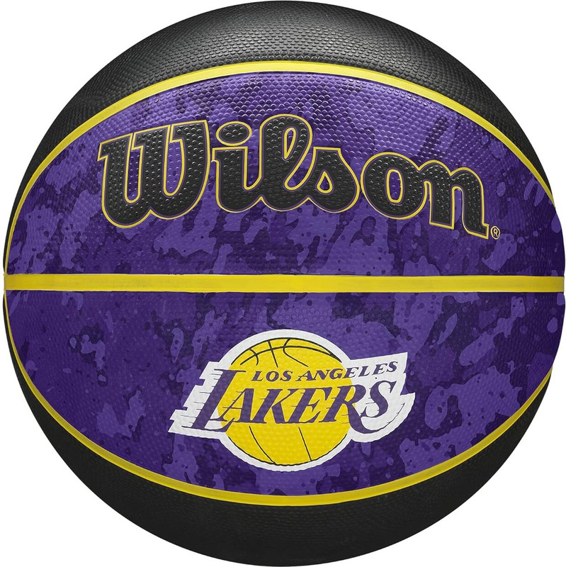 WILSON NBA TEAM TRIBUTE- LA LAKERS Basketball - Size: 7(Standard, Pack of 1, Purple)