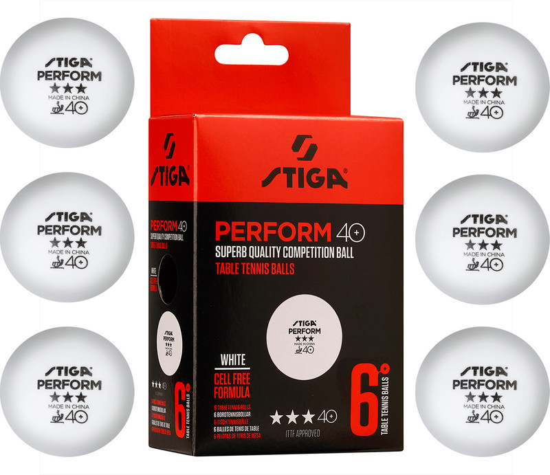 COSCO perform 40+, tt ball, 3 star, superb quality, cell free formula, ittf approved Table Tennis Ball(Standard, Pack of 12, White)