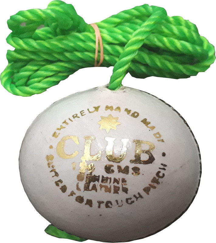 SanR Club White Leather Cricket Hanging, Knocking & Practice Ball ( Pack Of 1 ) Cricket Leather Ball(Standard, Pack of 1, White)