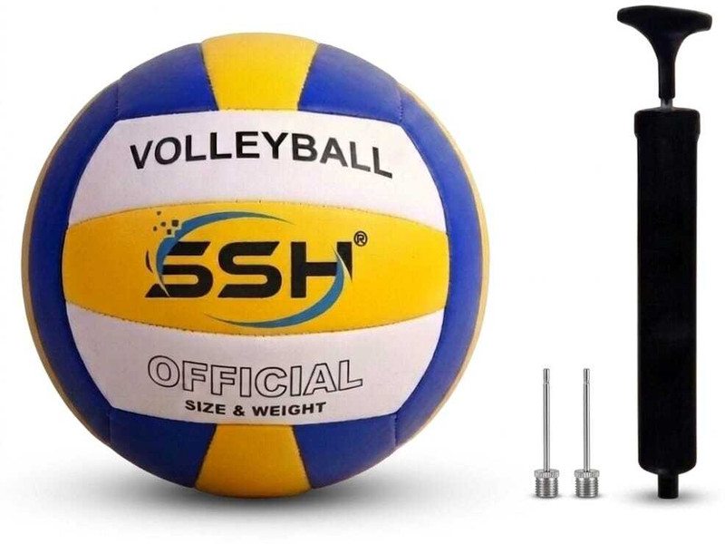ASG SSH PVC VOLLEYBALL WITH AIR PUMP AND PIN Volleyball - Size: 5(Standard, Pack of 2, Multicolor)