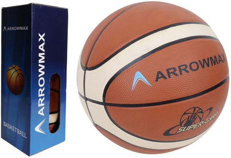 ArrowMax Super Grip Basketball for Training for Men Women boys and girls Basketball - Size: 5(Kids, Pack of 1, Orange)