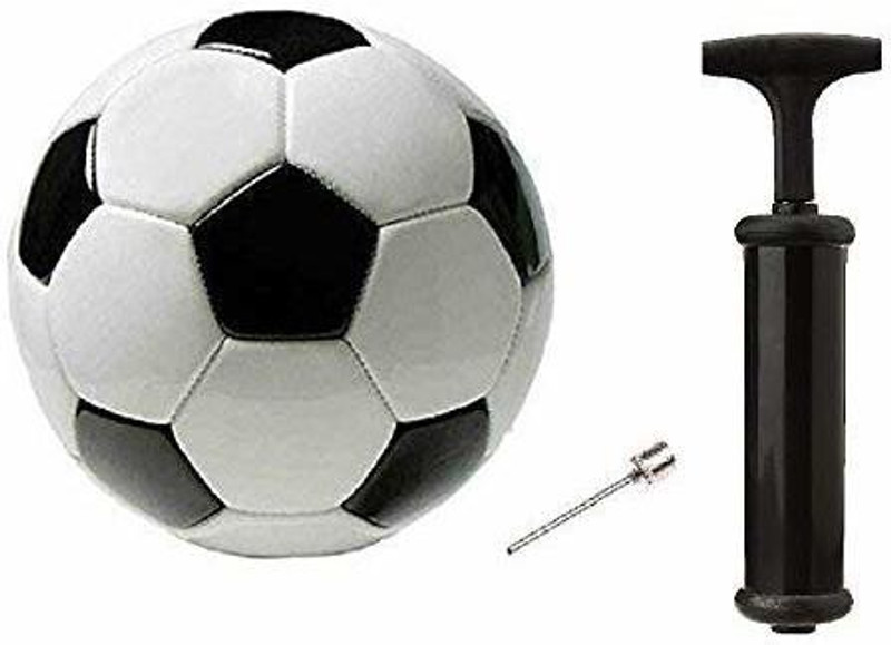 NIVIA Storm with Pump Football - Size: 5(Standard, Pack of 1, White, Black)