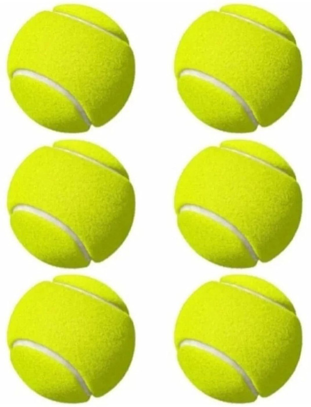 DAYINN Soft Foam Tennis Balls Pack of 6 | Lightweight Practice Balls for Kids Cricket Tennis Ball(Standard, Pack of 3, Green)