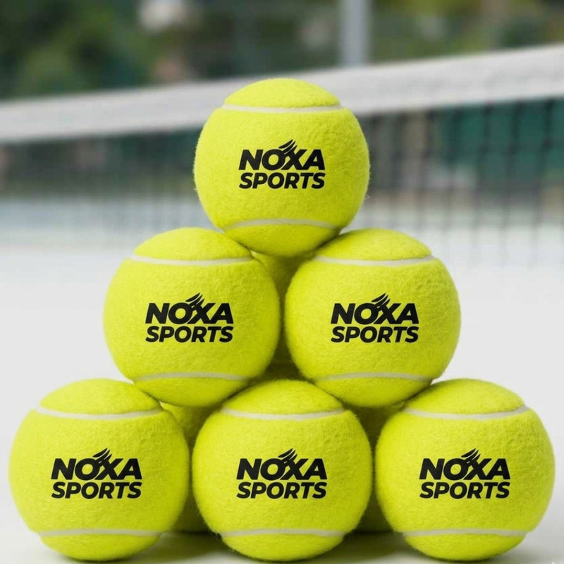 jenric NOXA Sports Tennis Rubber Ball for Cricket Training Cricket Tennis Ball Tennis Ball(Standard, Pack of 6, Green)