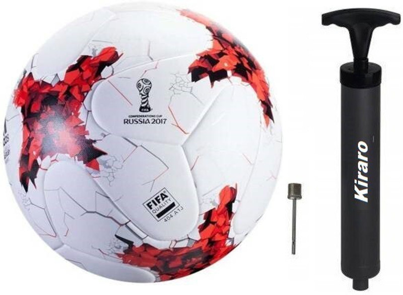 gymfreak Russia 2017 Red Football with Inflating Air Pump Football - Size: 5(Standard, Pack of 2, Multicolor)