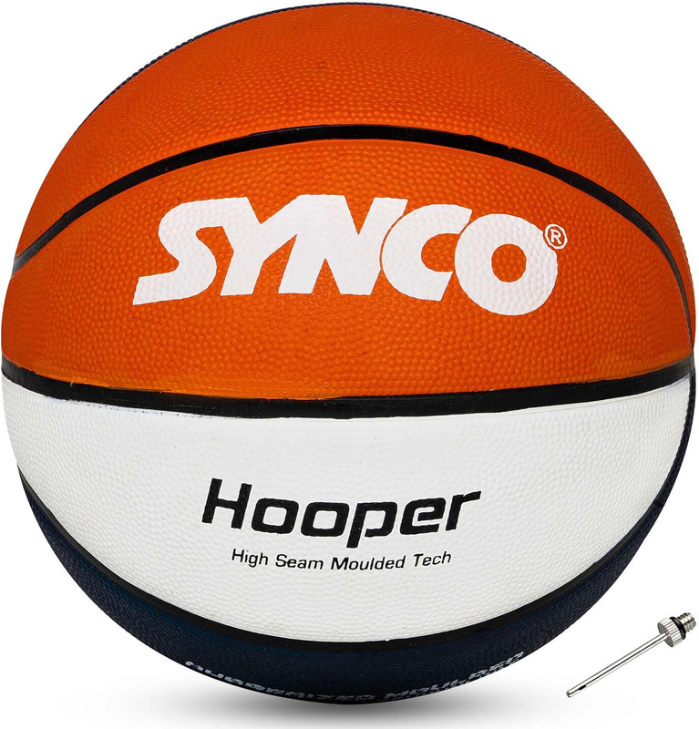 SYNCO Hooper | Official Men's Basketball | Rubber Moulded | 8 Panel | Basketball - Size: 7(Standard, Pack of 1)