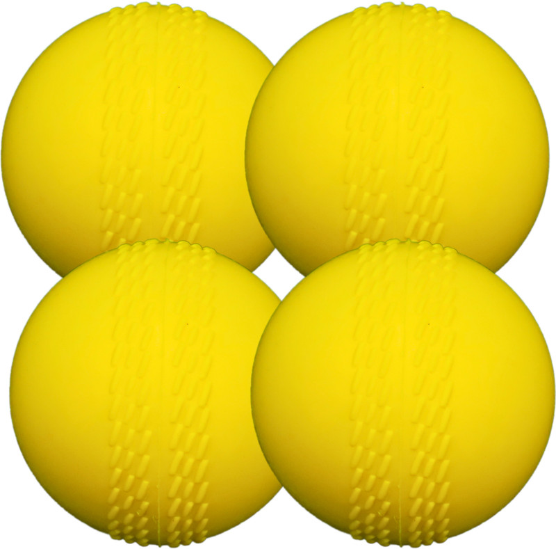 Vinsonsports VINSON Windball Soft Leather Cricket Balls 90gm Pack of 6 for Training Cricket Training Ball(Standard, Pack of 6, Yellow)