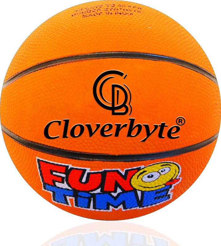 CLOVERBYTE FUNTIME Junior Size 3 Yellow Basketball For Kids PlayZone Basketball - Size: 3(Kids, Pack of 1)