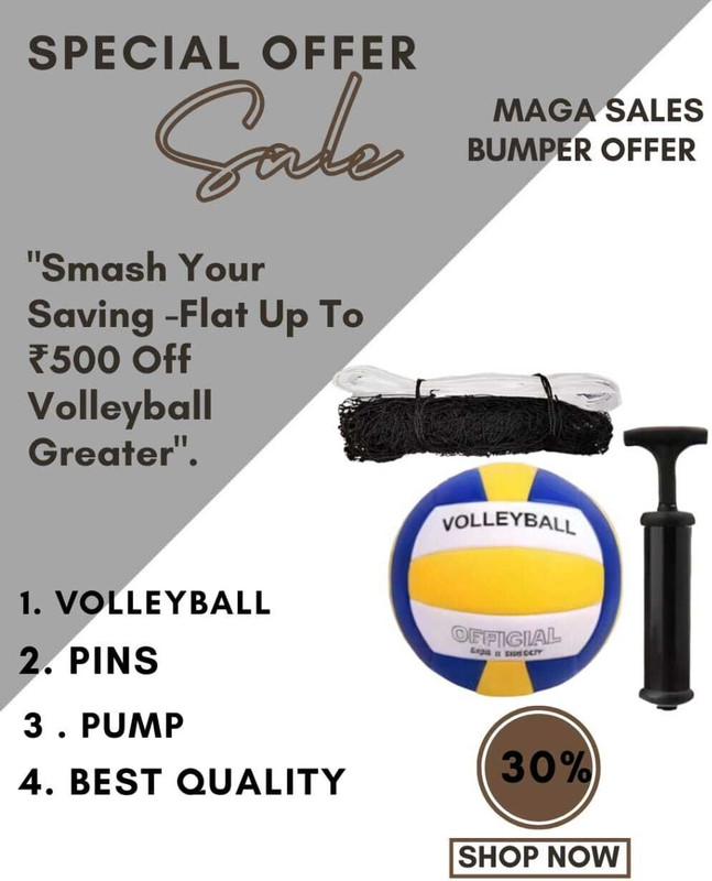 GURU J ENTERPRISES Synthetic Soft Volleyball Balls With Nylon Net With Air Pump And Nylon net . Volleyball - Size: 4(Standard, Pack of 1, Multicolor)