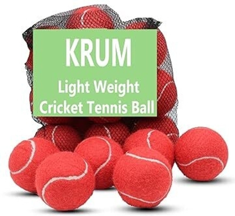 KRUM Multifunctional GREEN Balls for Tennis and Cricket - pack of 3 Cricket Tennis Ball(Standard, Pack of 12, Red)