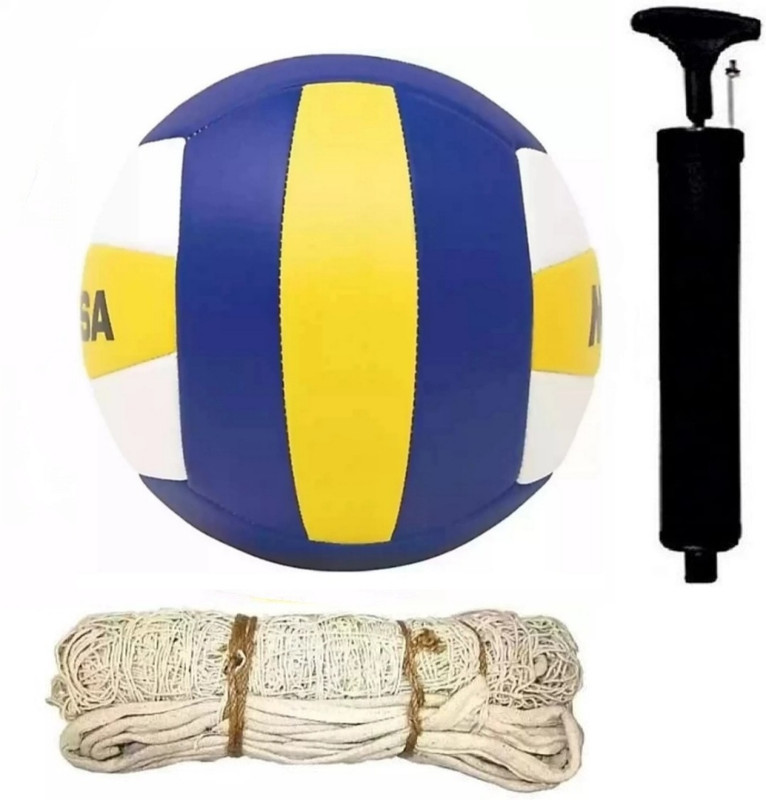 clark classic plain volleyball with net and air pump mr13 Volleyball - Size: 4(Standard, Pack of 1)