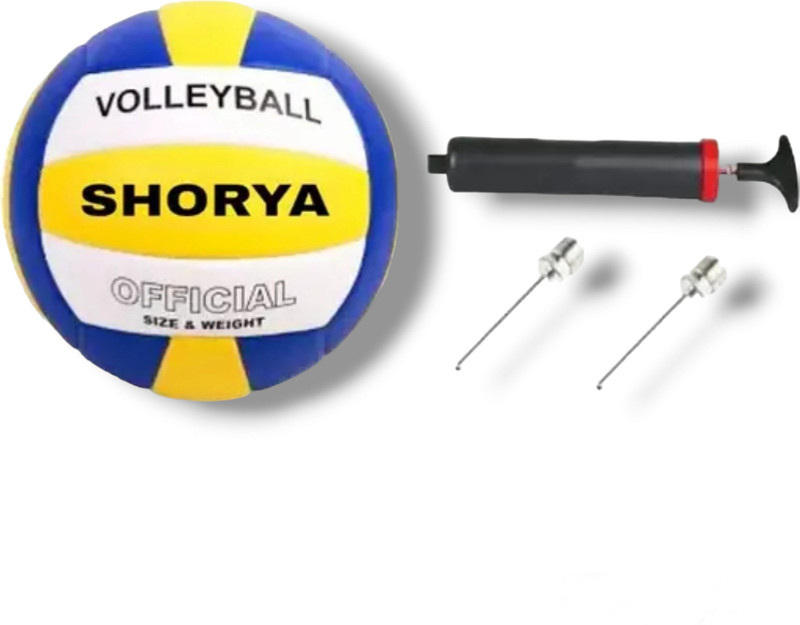 SHORYA SPORTS SHORYA SUPER HAND STITCHED VOLLEYBALL WITH AIR PUMP (PACK OF 1) Volleyball - Size: 4(Standard, Pack of 1, Multicolor)