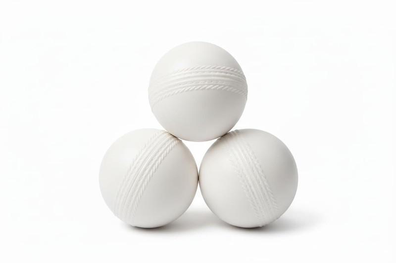 Kiraro 80gm Heavy Plastic White Cricket Training Ball(Standard, Pack of 12, White)