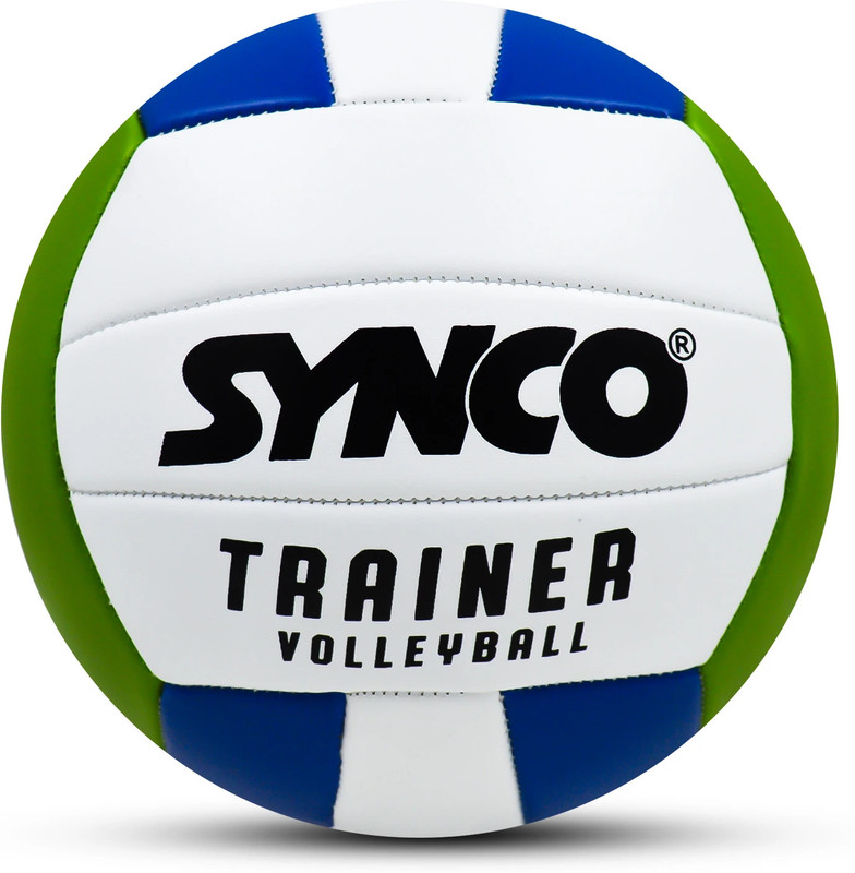 SYNCO Trainer Volleyball, PVC Machine Stiched, 18 Panels Soft Touch & Lightweight Volleyball - Size: 4(Standard, Pack of 1, Multicolor)