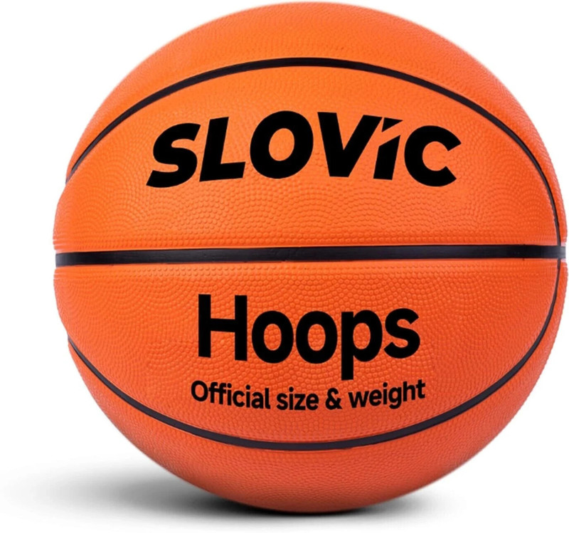 SLOVIC Official size and weight For Kids & Youth Safe & Easy to Handle Basketball - Size: 7(Standard, Pack of 1, Orange)