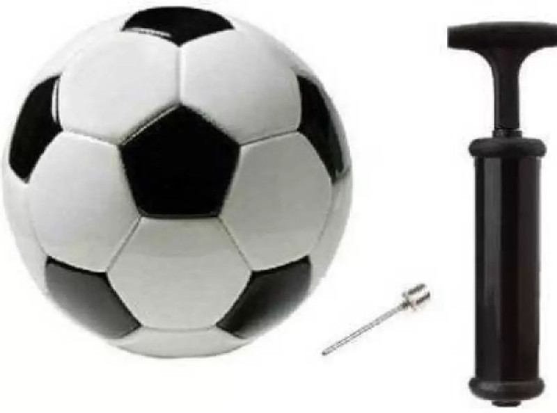 Sports Era Premium Black & White Football ( 1 Football) with Pump Free Football Football - Size: 3(Kids, Pack of 1)
