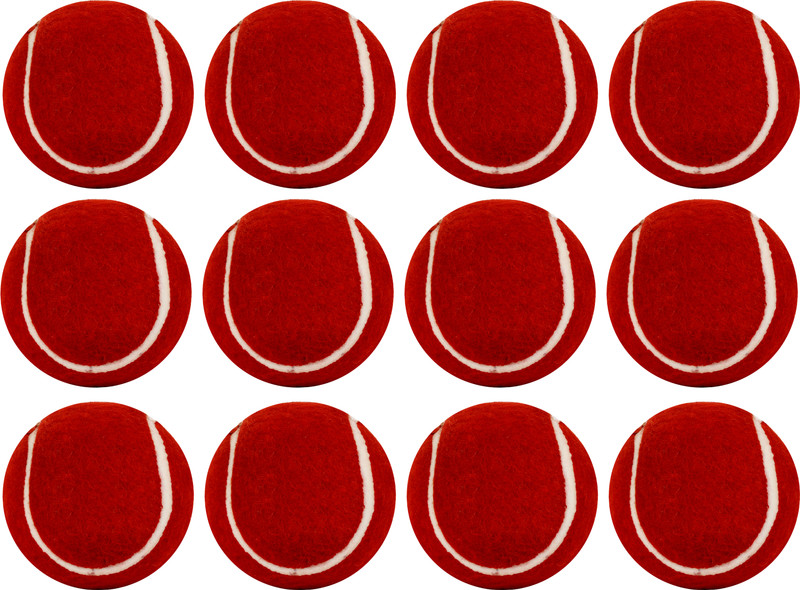 BAROOD Kids Soft Tennis cricket 12 balls Tennis Ball(Kids, Pack of 12, Red)