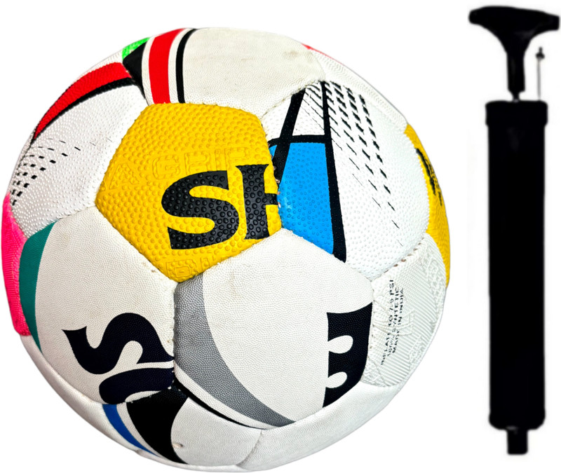Classic Eagle Multicolour Print Rugby Football Size-5 with Air Pump Football - Size: 5(Standard, Pack of 1, Multicolor)