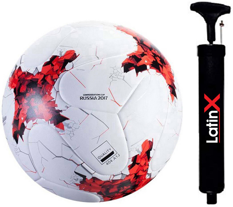 Marman Superstar with Pump Football - Size: 5(Standard, Pack of 3, Red)
