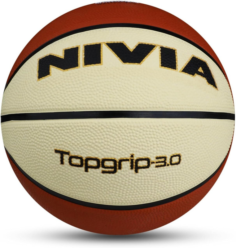 NIVIA Top Grip 3.0/Soft Rubber Moulded/Indoor/Outdoor/Synthetic surface Basketball - Size: 5(Standard, Pack of 1)