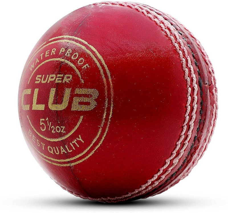 Heega Super Club Natural Red Leather Ball Cricket Leather Ball(Standard, Pack of 1, Red)
