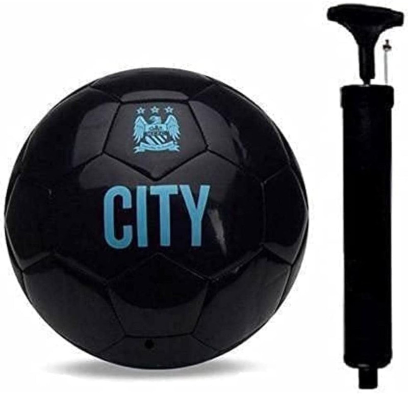 Vedant City Football +Pump Best Football Size 5 Professional Football Combo Football - Size: 5(Standard, Pack of 2, Black)