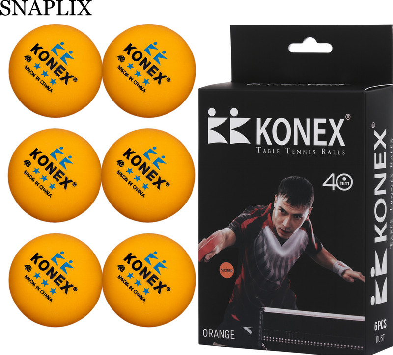 Snaplix Precision bounce with ultra-smooth spin for fast-paced table tennis rallies Table Tennis Ball(Standard, Pack of 6, Yellow)