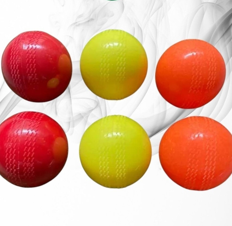 LYCAN cricket wind ball / Smooth Cricket Synthetic Ball(Standard, Pack of 3, Multicolor)