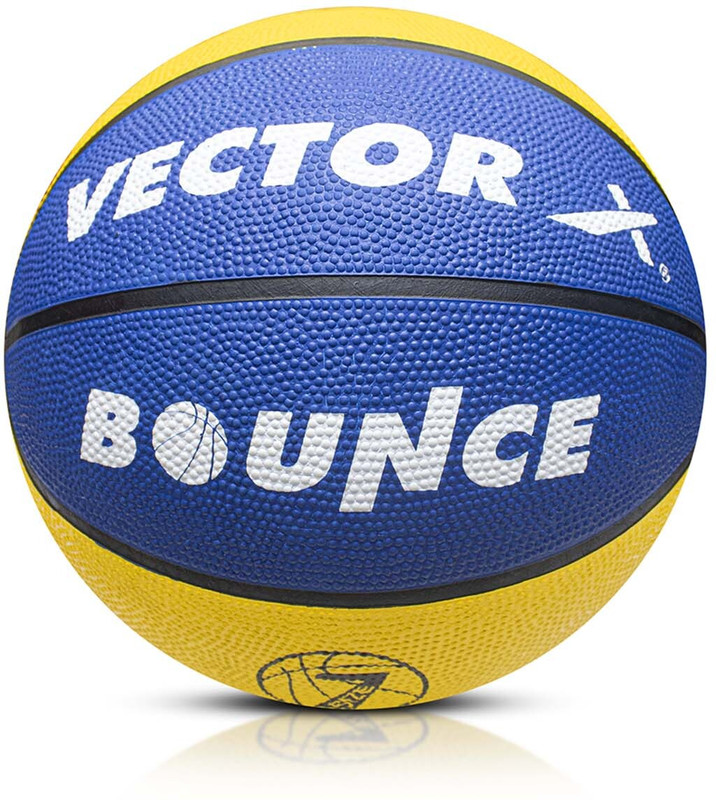VECTOR X Bounce 8 Panel Rubber Moulded Ball with Butyl Bladder Basketball - Size: 7(Standard, Pack of 1)