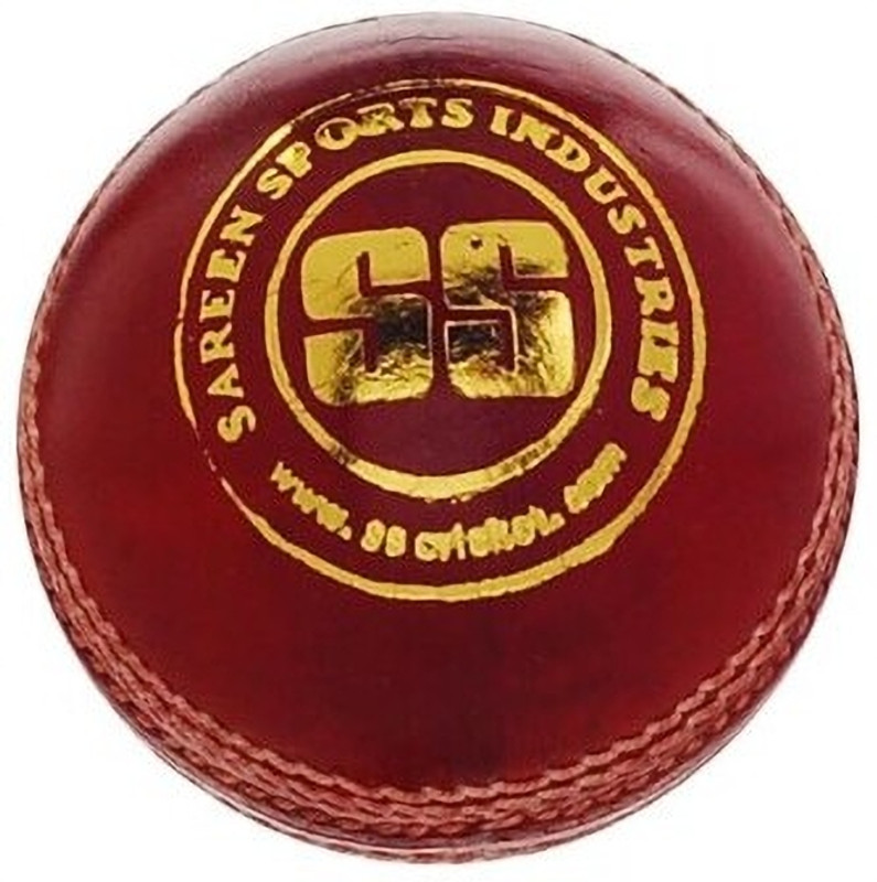 sareen sports SS County Cricket Leather Ball | Pack of 1 Ball | Four Piece Construction | Cricket Leather Ball(Standard, Pack of 1, Red)