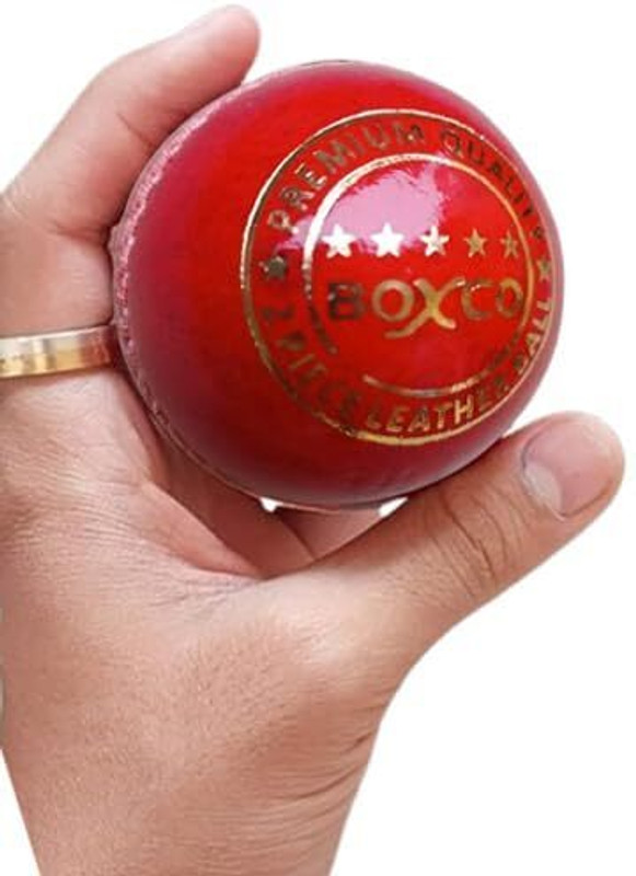 vinox Premium 4 Piece Hand Stitched Red Leather Ball Cricket Leather Ball(Standard, Pack of 1, Red)