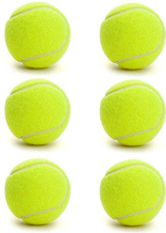 hyper sports Light Weight Tennis and Cricket Ball Tennis Ball Soft & Bouncy Cricket Tennis Ball(Standard, Pack of 6, Green)