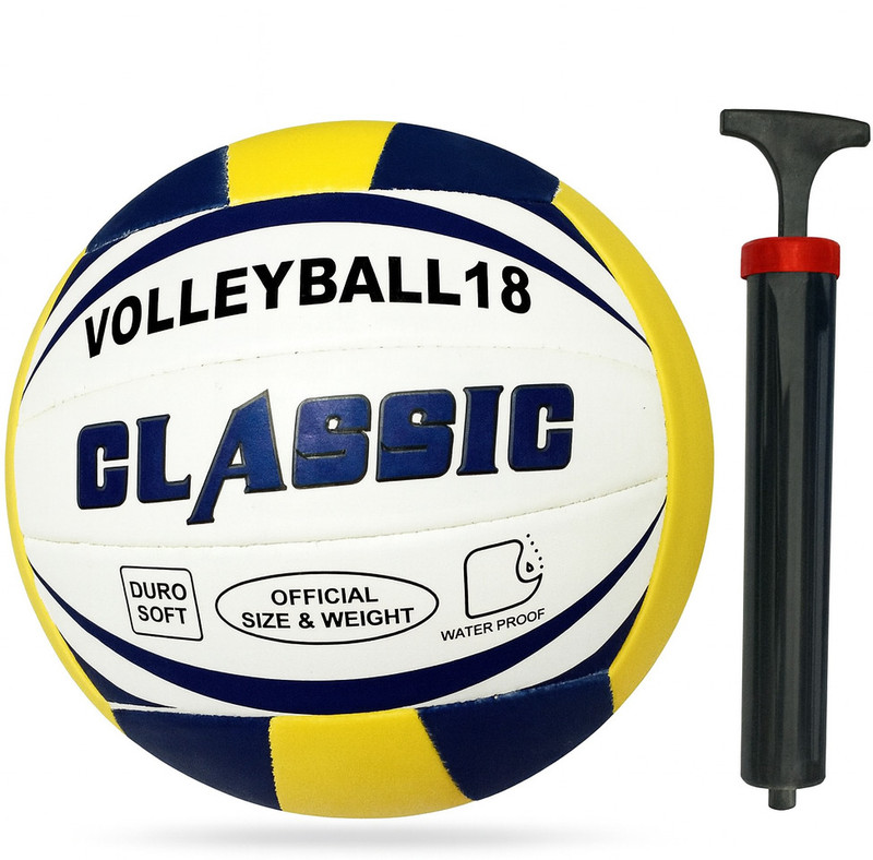 VSM Premium quality official PVC Volleyball Size-4 with 1 Air Pump Volleyball - Size: 4(Standard, Pack of 1)