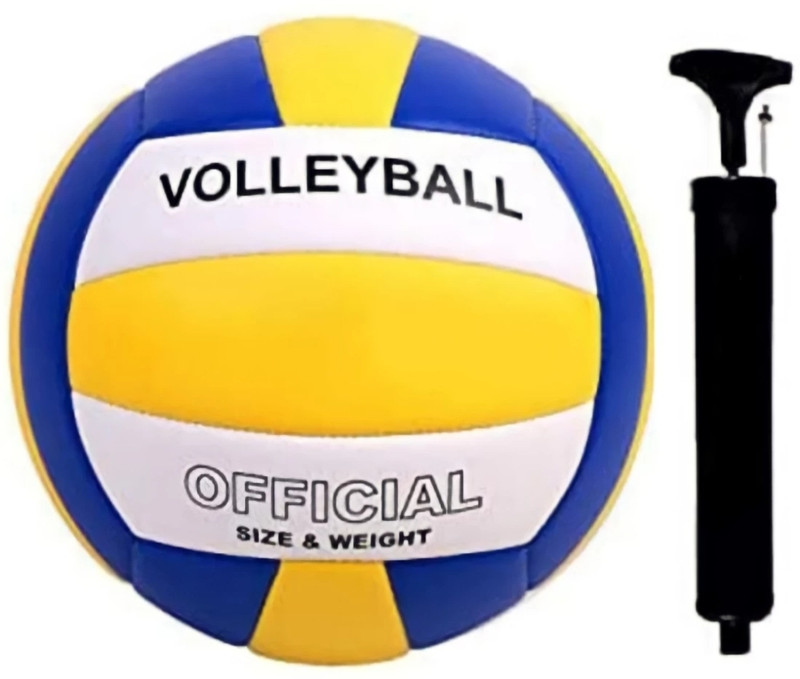 CR Sports Volleyball with Pump_Ymm Volleyball - Size: 5(Standard, Pack of 1, Multicolor)