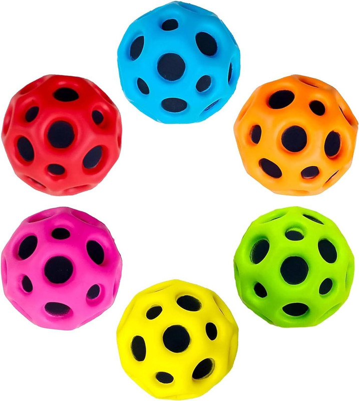 Joytify High Bouncing Moon Ball Soft Rubber Boys and Girl Pack of 2 RANDOM color Ball  - 6 cm(Multicolor)