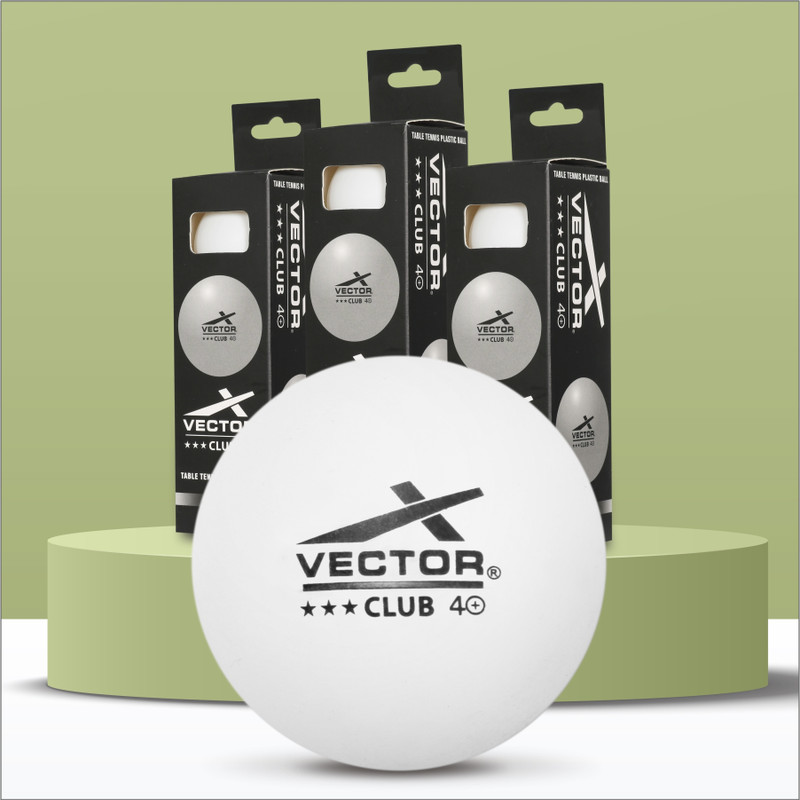 VECTOR X Club 3 Star Premium ABS Plastic Table Tennis Ball(Standard, Pack of 9)