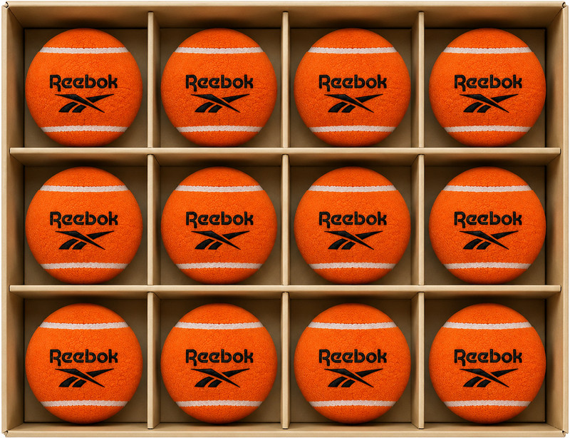 REEBOK ACBT006 Cricket Tennis Ball(Standard, Pack of 12, Orange)