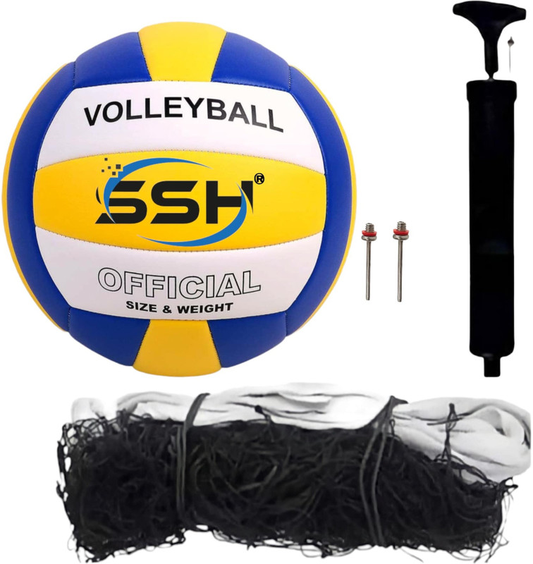 SHORYA SUPER SOFT SYNTHITIC HAND STICHED VOLLEYBALL WITH NYLON NET Volleyball - Size: 4 Volleyball - Size: 4(Standard, Pack of 1)