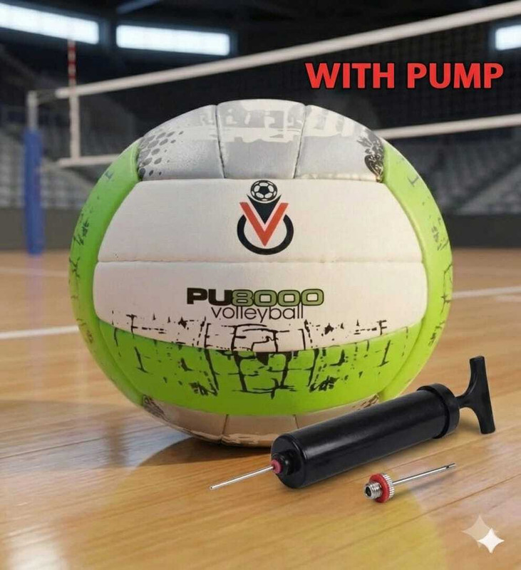 MANU Classic Volleyball 18 Size -4 with Air pump ( pack of 1) Volleyball - Size: 4(Standard, Pack of 1, Multicolor)