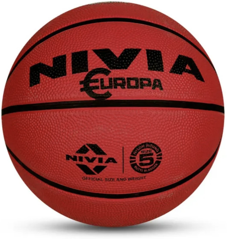 RAJESH SPORTS BUTYL BLADDER NYLON WOUND SIZE - 7 Basketball - Size: 7(Standard, Pack of 1, Red)